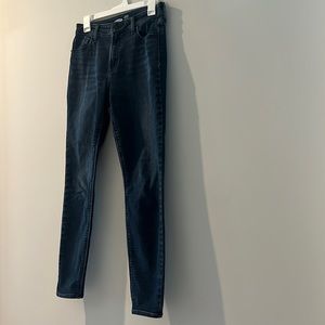 Dark denim rockstar super skinny high rise built-in warm